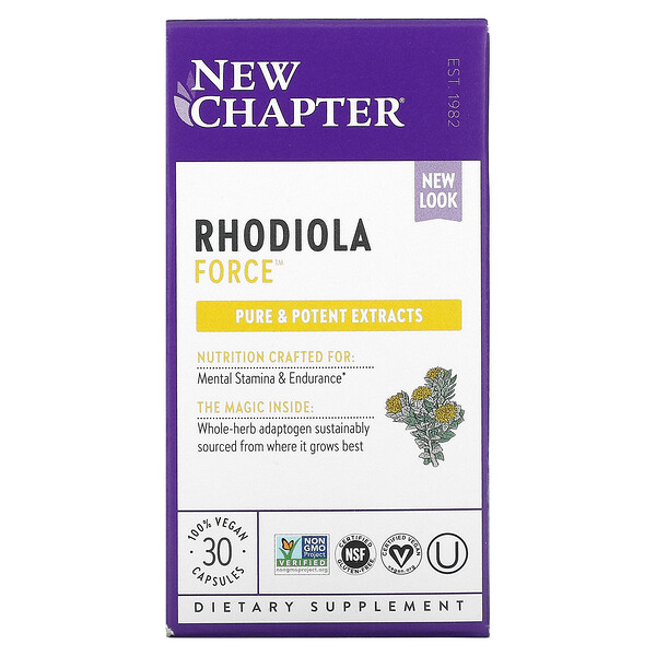 Rhodiola Force, 30 веганских капсул New Chapter