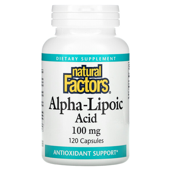 Альфа-Липоевая Кислота - 100 мг - 120 капсул - Natural Factors Natural Factors