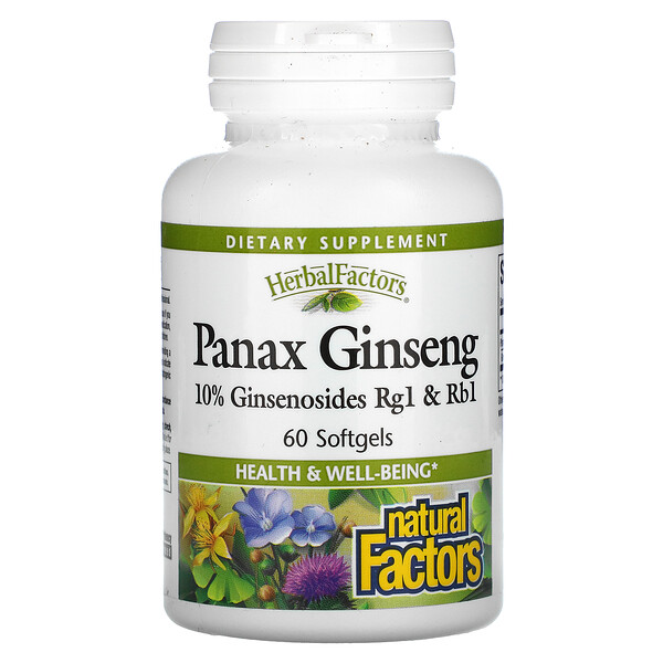 Panax Ginseng, 60 мягких капсул Natural Factors
