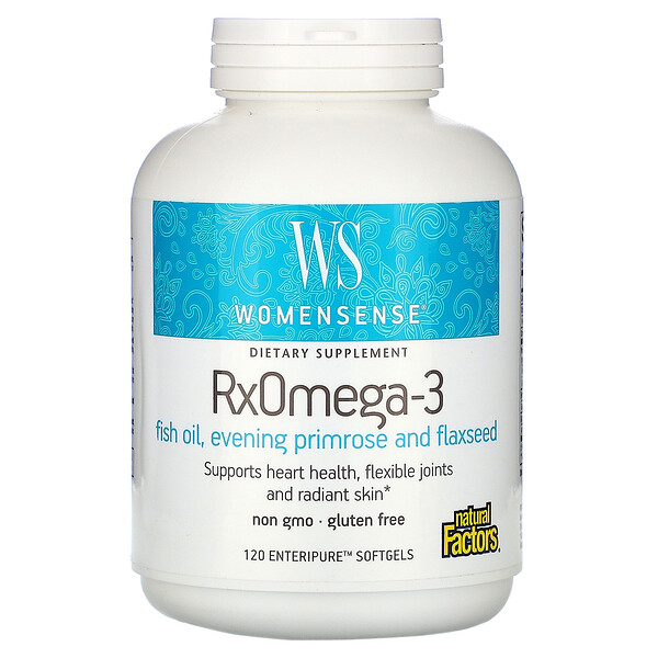 WomenSense, RxOmega-3, 120 мягких капсул Enteripure Natural Factors