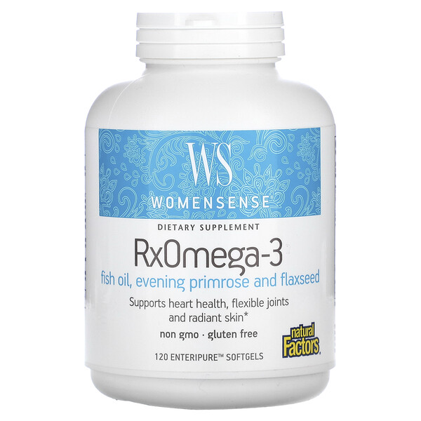 WomenSense, RxOmega-3, 120 мягких капсул Enteripure Natural Factors
