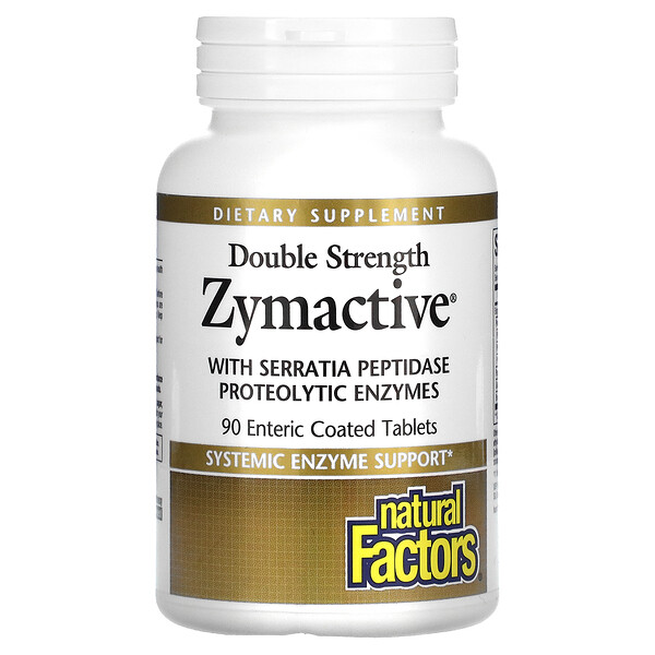 Zymactive, Double Strength, 90 Enteric Coated Tablets (Таблетки с энтеросолюбильной оболочкой) Natural Factors