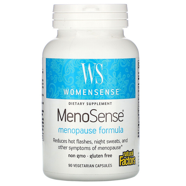 WomenSense, MenoSense, формула менопаузы, 90 вегетарианских капсул Natural Factors