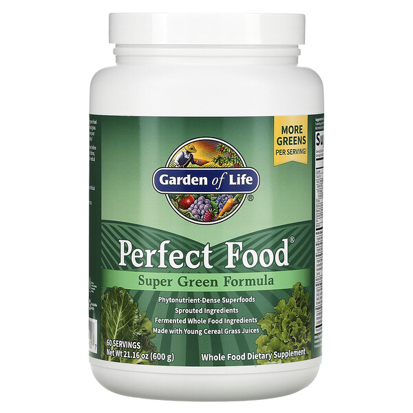 Perfect Food, Суперзеленая Формула - 600 г - Garden of Life Garden of Life