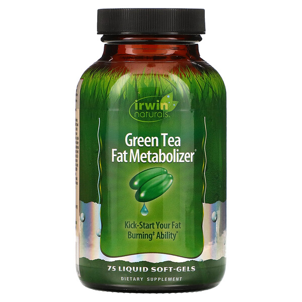 Зеленый чай, Метаболизм жиров - 75 жидких капсул - Irwin Naturals Irwin Naturals