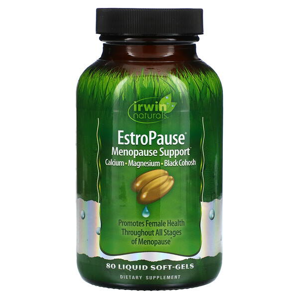 EstroPause, Поддержка менопаузы, 80 мягких капсул с жидкостью Irwin Naturals
