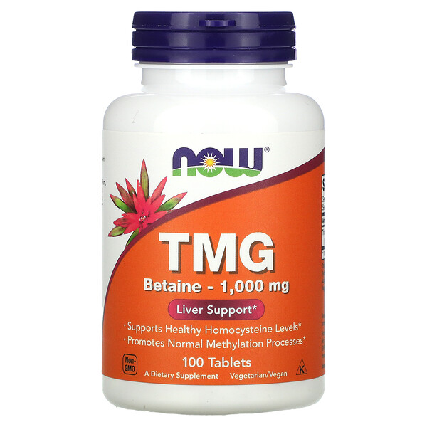ТМГ, 1000 мг, 100 таблеток NOW Foods