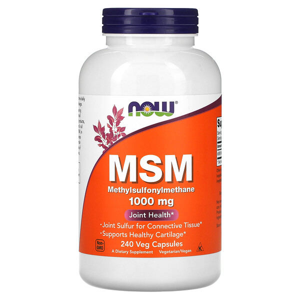 MSM - 1000 мг - 240 растительных капсул - NOW Foods NOW Foods