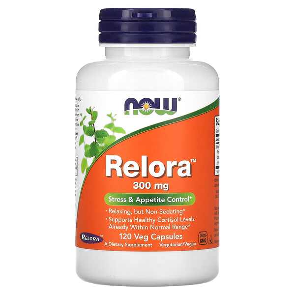 Relora, 300 мг, 120 растительных капсул NOW Foods