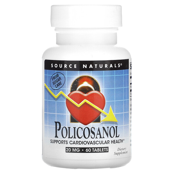 Policosanol - 20 мг - 60 таблеток - Source Naturals Source Naturals