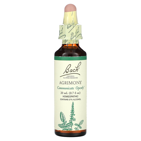 Original Flower Remedies, Agrimony, 0.7 fl oz (Жидкие унции) (20 ml) Bach