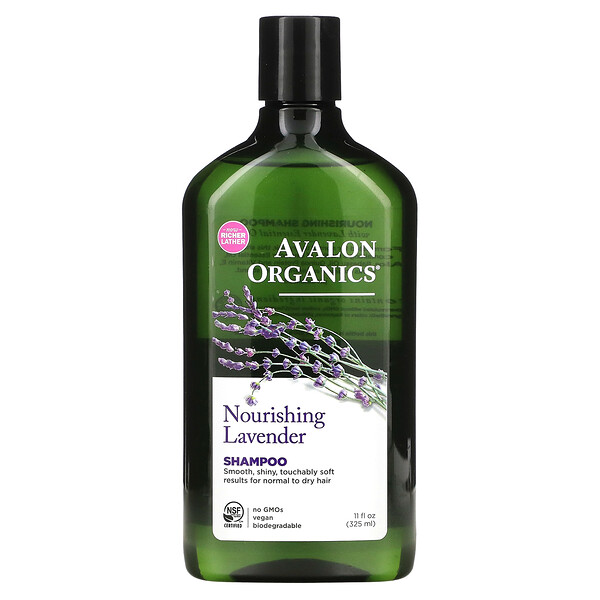 Шампунь, питательный, лаванда, 11 жидких унций (325 мл) Avalon Organics