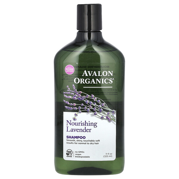 Шампунь, питательный, лаванда, 11 жидких унций (325 мл) Avalon Organics