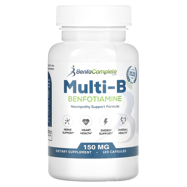 Формула для поддержки нейропатии Multi-B Benfotiamine, 150 мг, 120 капсул Benfotiamine Inc.