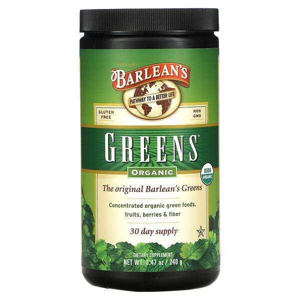 Органическая зелень, 8,47 унции (240 г) Barlean's