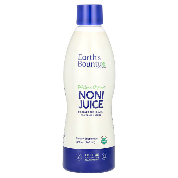 Tahitian Organic Noni Juice, 32 жидких унции (946 мл) Earth's Bounty