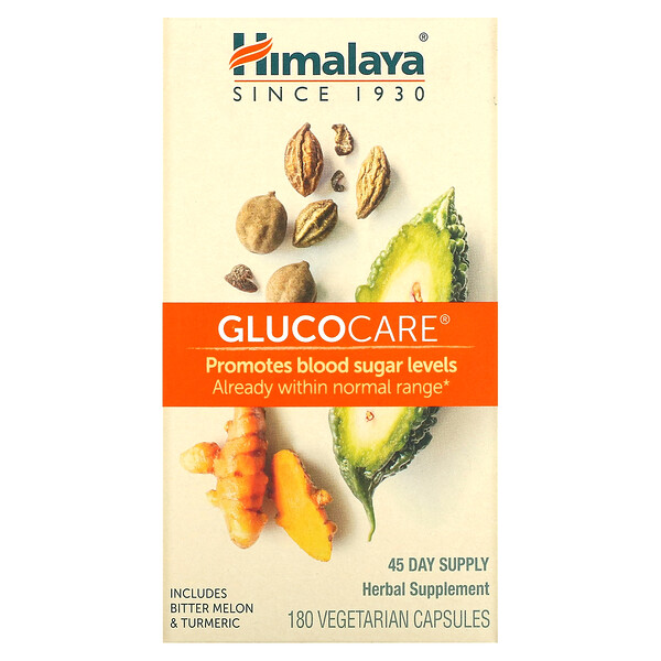 GlucoCare, 180 вегетарианских капсул Himalaya