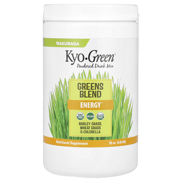 Kyo-Green напиточный порошок с зелёными ингредиентами, 284 г (10 унций), веганский Kyolic