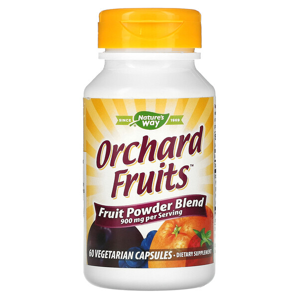 Orchard Fruits, Fruit Powder (Порошок) Blend, 450 mg, 60 Vegetarian Capsules (Вегетарианские капсулы) Nature's Way