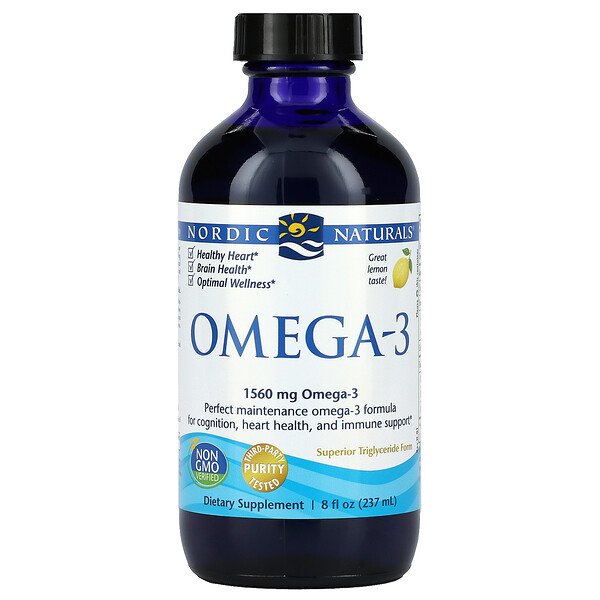 Омега-3, лимон, 1560 мг, 8 жидких унций (237 мл) Nordic Naturals