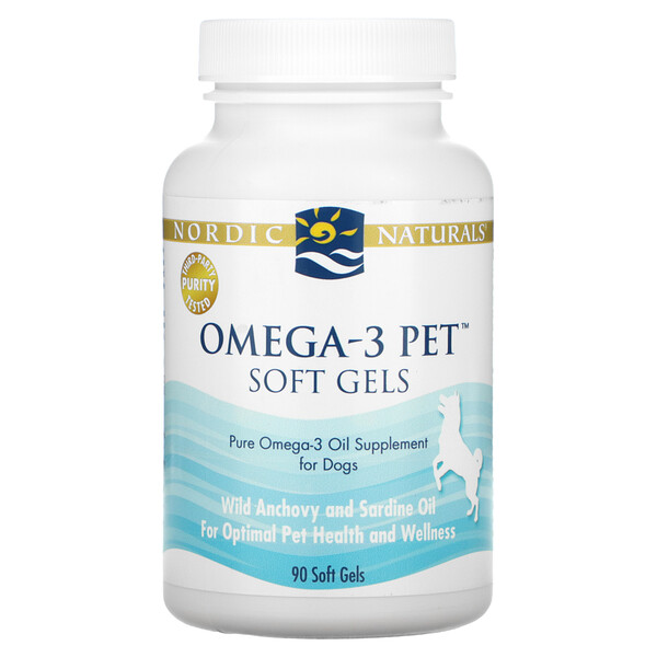 Omega-3 Pet, для собак, 90 мягких желатиновых капсул Nordic Naturals