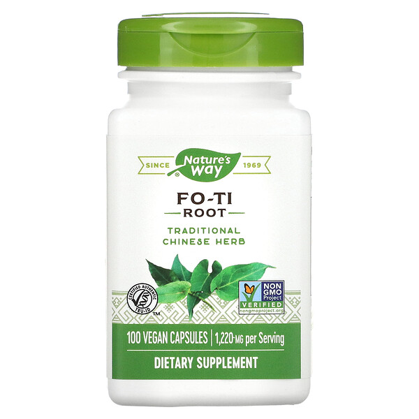 Fo-Ti Root, 610 мг, 100 веганских капсул Nature's Way