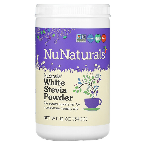 NuStevia Белый порошок стевии, 12 унций (340 г) NuNaturals
