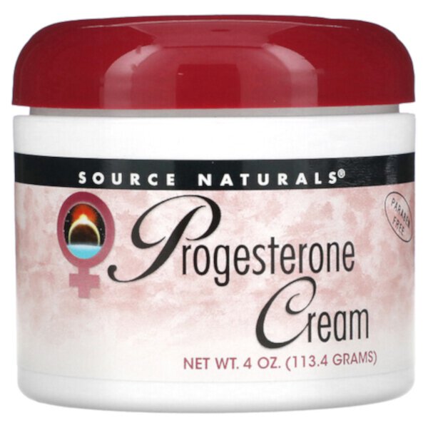 Progesterone Cream (Крем), 4 oz (Унции) (113.4 g) Source Naturals