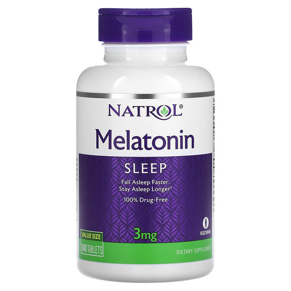 Мелатонин, 3 мг, 240 таблеток Natrol