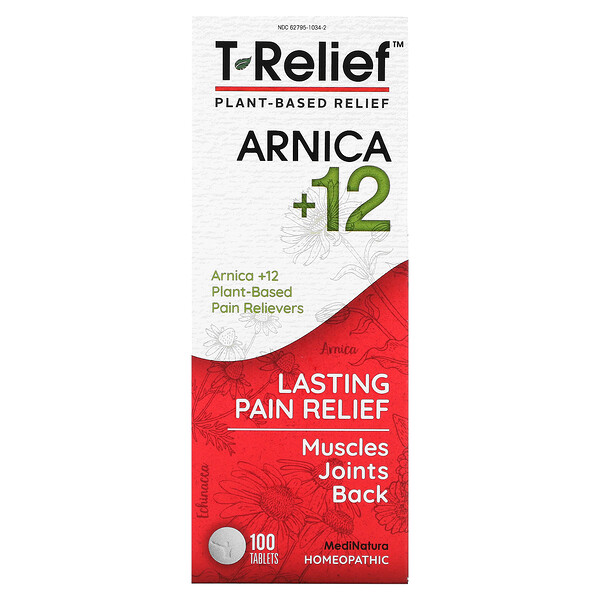 T-Relief, Арника +12, 100 таблеток MediNatura
