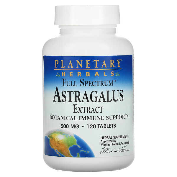 Полный Спектр Экстракта Астрагала - 500 мг - 120 таблеток - Planetary Herbals Planetary Herbals