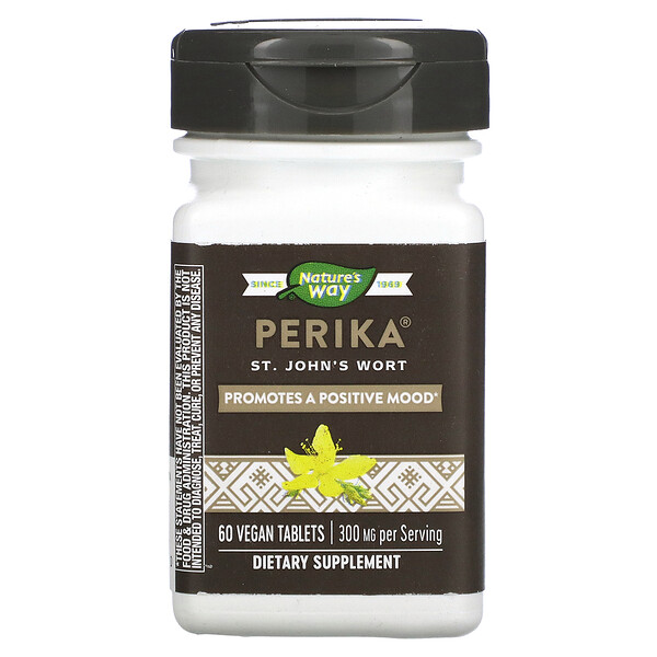 Perika, Зверобой, 300 мг, 60 веганских таблеток - Nature's Way Nature's Way