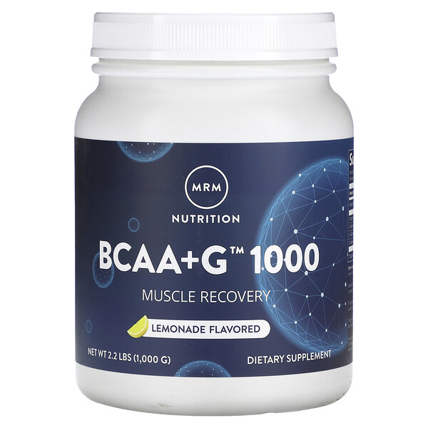BCAA+G 1000, лимонад, 2,2 фунта (1000 г) MRM