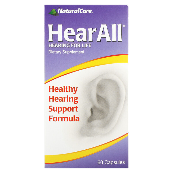 HearAll, Формула для поддержки здорового слуха, 60 капсул NaturalCare