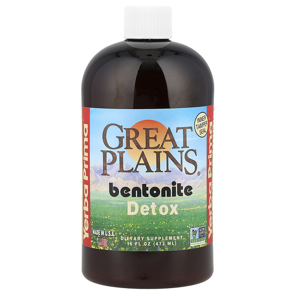 Great Plains, Bentonite, Detox, 16 fl oz (Жидкие унции) (473 ml) Yerba Prima