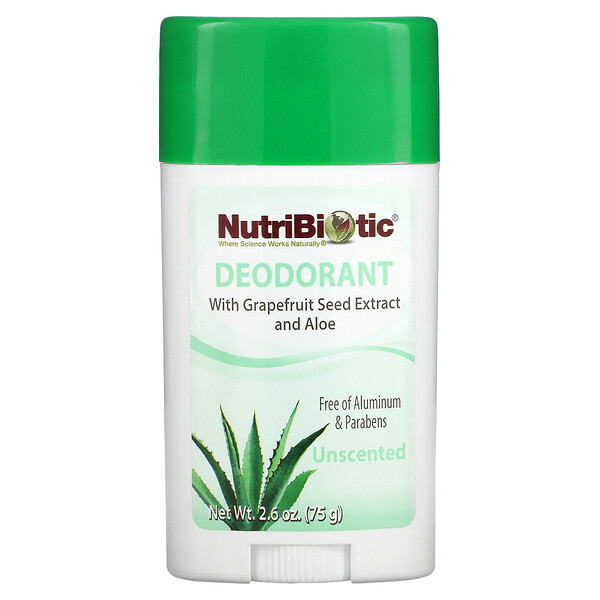 Дезодорант, без запаха, 2,6 унции (75 г) NutriBiotic