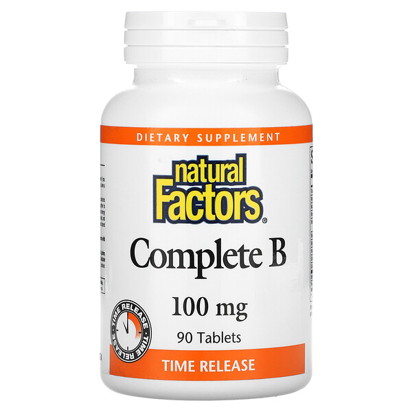 Комплекс B, 100 мг, 90 таблеток Natural Factors