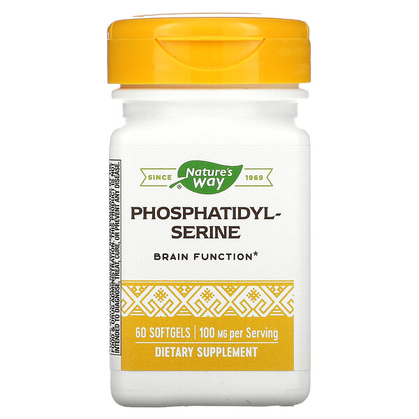 Фосфатидилсерин, 100 мг, 60 мягких таблеток Nature's Way
