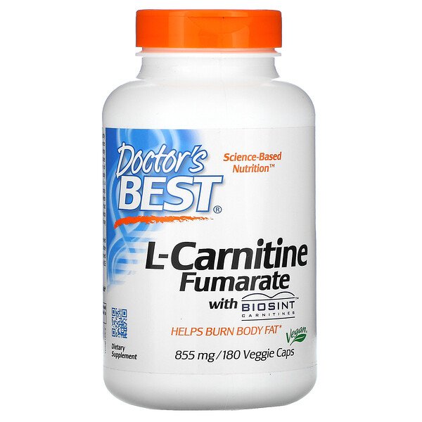 L-карнитин фумарат с карнитином Biosint, 855 мг, 180 растительных капсул Doctor's Best