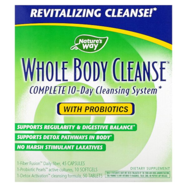 Очищение всего тела, полная 10-дневная система очистки, программа из 3 частей Nature's Way