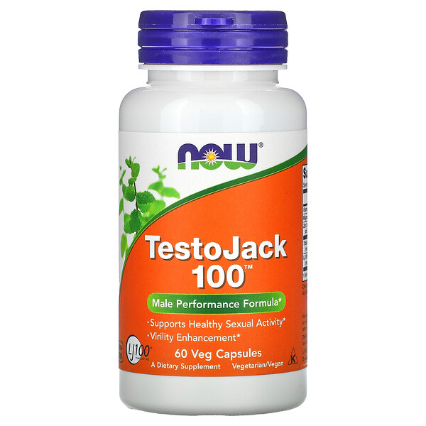 TestoJack 100, 60 растительных капсул NOW Foods