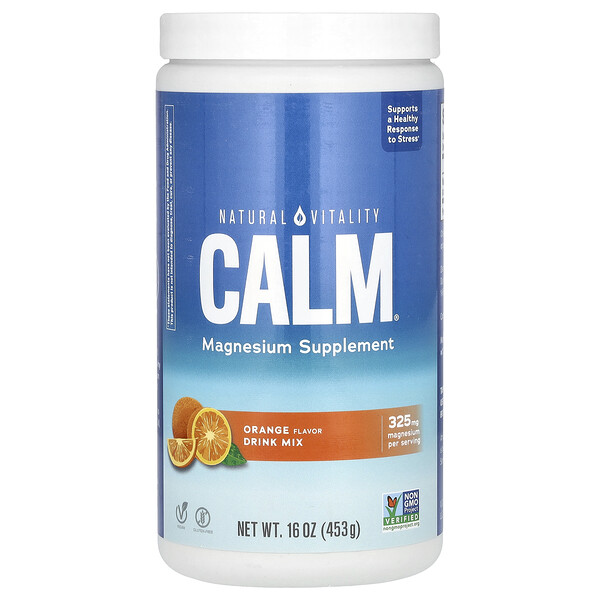 Calm, Магниевая добавка, Апельсин - 453г - Natural Vitality Natural Vitality