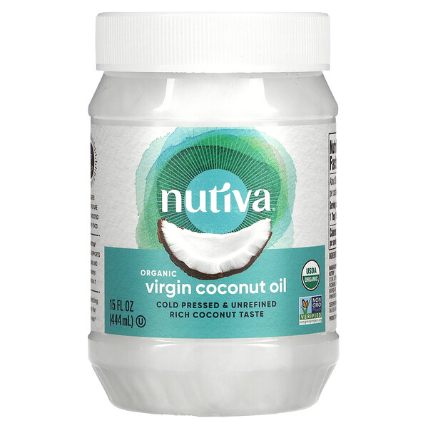 Органическое Кокосовое Масло, Нерафинированное, Холодного Отжима - 444 мл - Nutiva Nutiva