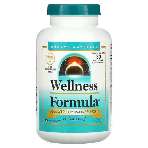 Wellness Formula, Продвинутая ежедневная поддержка иммунитета - 240 капсул - Source Naturals Source Naturals
