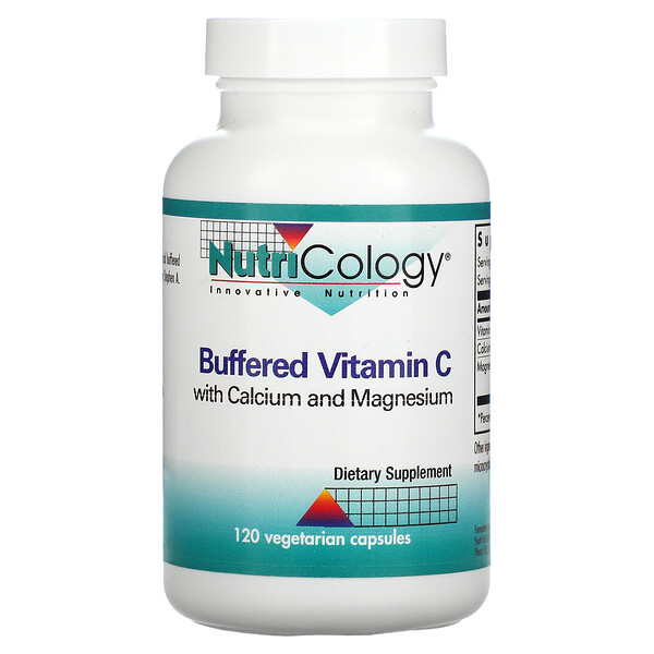 Буферизованный витамин С с кальцием и магнием, 120 вегетарианских капсул Nutricology