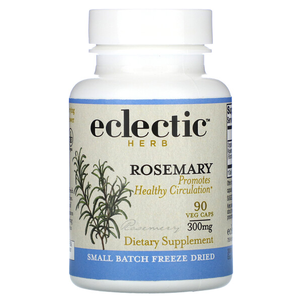 Замороженный Розмарин - 300 мг - 90 вегетарианских капсул - Eclectic Institute Eclectic Herb