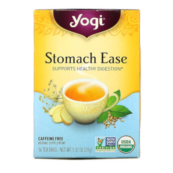 Stomach Ease, 16 чайных пакетиков, 1,02 унции (29 г) Yogi Tea