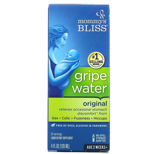 Gripe Water, Original, для детей старше 2 недель, 4 жидких унции (120 мл) Mommy's Bliss
