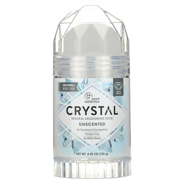 Минеральный дезодорант-стик, без запаха, 4,25 унции (120 г) Crystal Body Deodorant