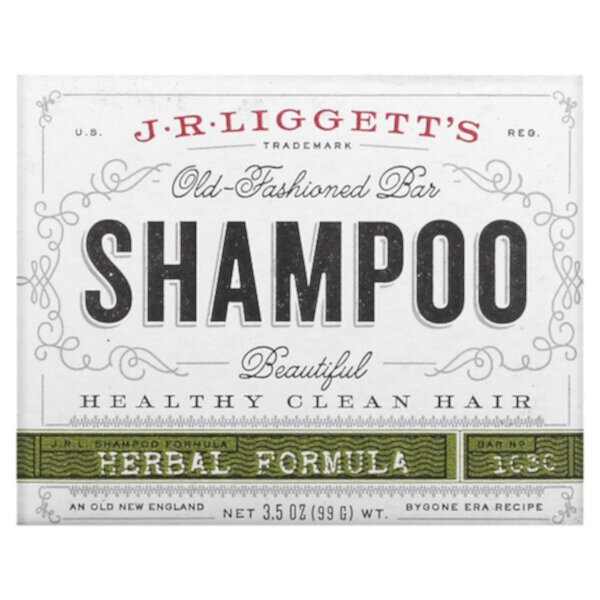 Old Fashioned Shampoo Bar, травяная формула, 3,5 унции (99 г) J.R. Liggett's